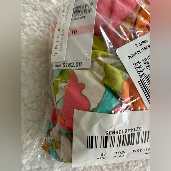 TRINA TURK NEW Playa De Flor One-Piece Swimsuit Size 10 - Picture 3 of 3